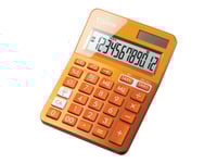Canon Ls-123K - Skrivbordskalkylator - 12 Siffror - Solcellspanel, Batteri - Orange Metallic