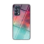 BRAND SET Case for OPPO Find X3 Neo Transparent Color Star Sky Pattern Protective Case Tempered Glass Back Cover Shockproof Case Suitable for OPPO Find X3 Neo-CSXK