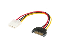 Akasa SATA to 4pin Molex adapter, 0,15 m, SATA 15-pin, Molex (4-pin), Multifärg