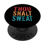 Thou Shalt Sweat Baskets athlétiques amusantes PopSockets PopGrip Interchangeable