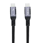 NÖRDIC 25 m Thunderbolt 4 USB-C kabel 40Gbps 100W lader 8K video kompatibel med USB 4 og Thunderbolt 3