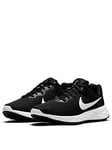 Nike Revolution 6 - Black/White, Black/White, Size 9.5, Men