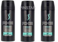 Axe /LYNX  Deodorant Body Spray. Apollo. 48 Hour Fresh - 3 x 150ml  🔥 🔥 RARE