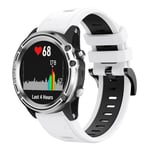 Garmin Quatix 5 Sapphire Silikon Klokkebånd - Hvit, Svart