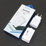 Ensemble UE blanc-D'origine Samsung Note 10 Plus Téléphone Portable Super Rapide Chargeur 25 w Voyage Usb PD