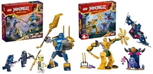 LEGO Ninjago Le Robot de Combat d’Arin, Jouet de Ninja pour Enfants Dès 4 Ans avec Figurines & Ninjago Pack de Combat : Le Robot de Jay, Jouet de Ninja pour Enfants avec Figurines