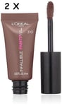 L'Oreal Infallible Paints Lip Colour. (2 PACK)  2 x 4ml Tubes. #310 TAUPELESS