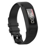 Garmin Vivofit 2 klockarmband silikon 316L rostfri stål storlek L - Svart Svart