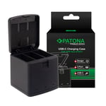 PATONA triple charger charging box for GoPro Hero 9 10 11 incl. USB-C cable 150601795 (Kan sendes i brev)