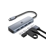 4-Port USB C Hub, USB 3.2 Hub, USB C Splitter Multiport Adaptateur Data Hub 10 Gbps avec câble étendu de 50 cm pour MacBook Air/Pro, iMac, iPad Pro, Dell, HP, Surface et Appareil USB C