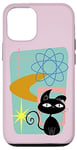 Coque pour iPhone 13 Décor de chat de style atomique rétro vintage cool du milieu