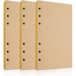 A5-fyllningsblad, 3-pack påfyllningsblad, kraftpapper, 6-håls fyllning