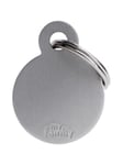 MyFamily ID Tag Basic collection Small Round Grey in Aluminum