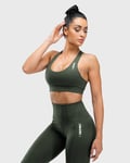 Squat Wolf - Warrior Sports Bra - Olive - L