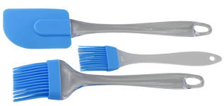 Silicone Spatula and Brush Set - 3 pcs