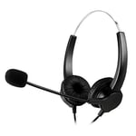 Kurphy Hands-free Call Office Headphone Noise Cancelling Binaural Rotatable Headset With Mic For Laptop PC Computer Smartphone