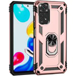 Xiaomi Redmi Note 11 4G Military Armour Ring Case RoseGold