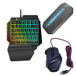 Tiamu Gaming Keyboard Mouse Converter Combo for Smartphone PC PUBG Mobile Game 3 in 1 Keyboard Mouse Combo