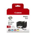 Canon PGI-1500XL C/M/Y/BK Multipack - À rendement élevé - noir, jaune, cyan, magenta - originale - réservoir d'encre - pour MAXIFY MB2050, MB2150, MB2155, MB2350, MB2750, MB2755
