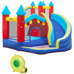 Kids Bouncy Castle with Slide, Water, Pool, Trampoline, Climbing Wall
