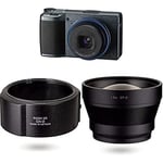 Ricoh GR IIIx Urban Edition, Metallic Gray Body With Lens Adapter GA-2 [Compatible models: RICOH GR IIIx] With Ricoh Teleconversion Lens GT-2