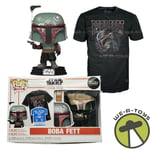 Star Wars Boba Fett Figure With XL T-Shirt Funko Pop! Tees #462 NRFB