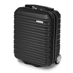 WITTCHEN Valise de voyage, petite valise, bagage de cabine, valise à roulettes en ABS avec 2 roues standard, serrure à combinaison, poignée télescopique, petite valise Groove Line XXS, noire