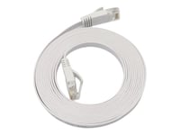 Microconnect - Nätverkskabel - Rj-45 (Hane) Till Rj-45 (Hane) - 7 M - 6 Mm - U/Utp, Oskärmad - Cat 6A - Hakfri, Halogenfri, Tvinnad, Platt - Vit