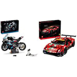 LEGO 42130 Technic BMW M 1000 RR Motorbike Model Kit for Adults & 42125 Technic Ferrari 488 GTE “AF Corse #51” Super Sports Car Exclusive Collectible Model Kit, Collectors Set for Adults to Build