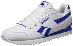Reebok Homme Royal Glide Ripple Clip AWD Chaussures de Running compétition, Blanche (White/Vital Bleue), 36 EU