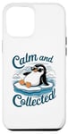 Coque pour iPhone 14 Pro Max Design amusant pour se calmer avec le pingouin