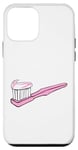 iPhone 12 mini Pink Toothbrush and Toothpaste Case