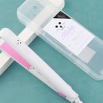 Mini Fer à Lisser Portable Lisseur Cheveux Vapeur Électrique LED Température Contrôle Cadeaux Luxe pour Fille Blanc