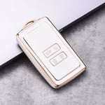 4 knappar Ren-ault Arkana bilnyckelskydd kompatibel med Ren-ault Fluence Duster Megane Kadjar-Clio nyckelskal TPU silikon nyckelbricka skydd (vit) Vitt