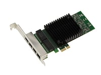 KALEA-INFORMATIQUE Carte contrôleur réseau PCIe x1 4 Ports RJ45 Quad LAN GIGABIT ethernet 10 100 1000 1G avec Chipset Intel 82571