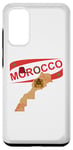 Coque pour Galaxy S20 Carte complète du Maroc avec drapeau et emblème royal