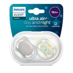 Philips Avent Napp Ultra Air Day and Night 18 mån+ Beige & Gul 2-pack