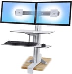 ERGOTRON – Workfit-s,dual sit-stand,worksurface & large kybd tray,white (33-349-211)