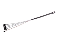 SilverStone CPS03 - SATA/SAS-kabel - med sidebånd - 4-spors - Mini SAS (SFF-8087) (hann) til SATA, sidebånd (hunn) - 50 cm - svart