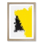 Big Box Art Broken Forms in Abstract Framed Wall Art Picture Print Ready to Hang, Oak A2 (62 x 45 cm)