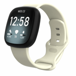 Fitbit Versa 3/Sens Armband Silikon - Beige - TheMobileStore Fitbit-klockor