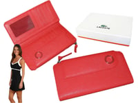 New Vintage LACOSTE L14 Womens Leather PURSE WALLET Glam Twist Slg 3  Red