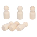 DIY Wooden Dolls Easy To Draw Polished And Smooth Made Of Hardwood 4.3cm TD