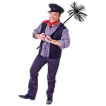Bristol Novelty Costume de ramoneur pour homme noir, gris et rouge – Design élégant, parfait pour les fêtes à thème, Halloween, la journée mondiale du livre et les déguisements