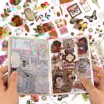 Scrapbooking klistermärken vintage måne scrapbook klistermärken 177 stycken PET transparent dekoration självhäftande Trädgård och djur Planet och djur