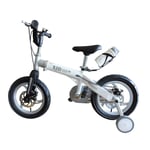 LHQ-HQ Children's Bicycle Student Mountain Bike Variable Speed Bicycle 3-6 Years Old Good Telescopic Boys And Girls Bicycle Best Gift (Color : WHITE, Size : 14INCH(104CM*36CM*73CM))