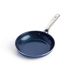 Blue Diamond Cookware Poêle à Frire de 20 cm avec Revêtement Antiadhésif en Céramique Renforcé avec des Diamants, Sans PFAS, Va au Lave-Vaisselle, Va au Four, Bleu