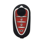 Silicone Key Cover Case Fob Holder ar Key Cover Keychain Car Remote Control,for Alfa Romeo 4C Mito Giulietta Myth 159 GTO GTA C,Black
