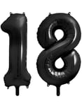 18 år ballonger - 86 cm svart