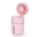 Portable USB Spray Fan Flexible with Air Diffuser Adjustable Cooler Mini Fan Handy Desk Desktop Cooling mist Humidifier 94 * 90 * 157mm-Pink